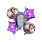 5 Pcs Frozen Foil Balloon Wopin Elsa Anna Balloons,Frozen Party Supplies, Foil Balloons, for Kids Birthday Gifts Baby Shower Themed Party Favors Birthday Decorations Supplies